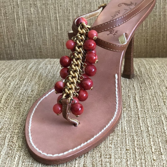 Miss Trish of Capri Beaded Thong Heel 9.5 - Picture 5 of 5